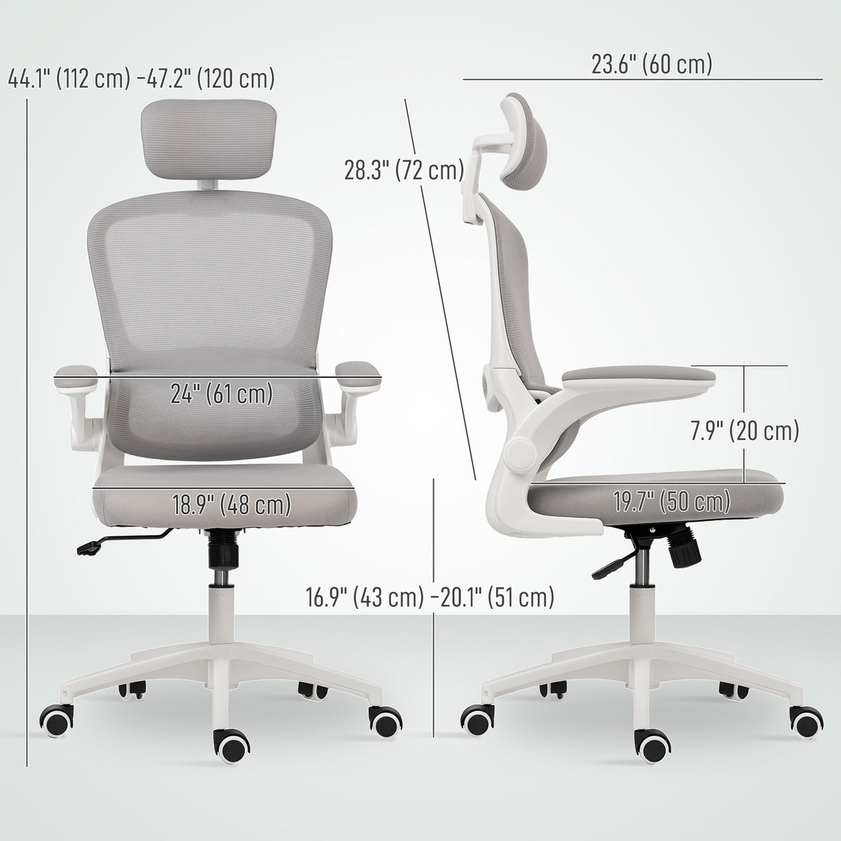 Ergonomic office chair high back rotatable headrest