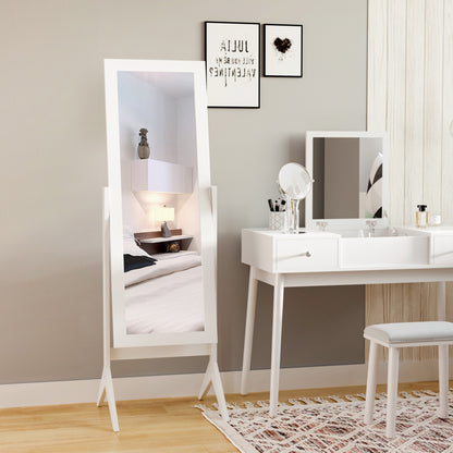 Full length standing mirror with tilt