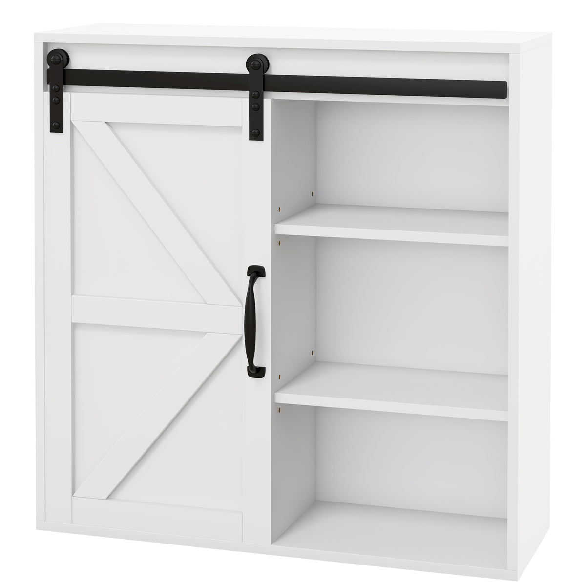 Wall Medicine Cabinet with Sliding Door and Adjustable Shelf