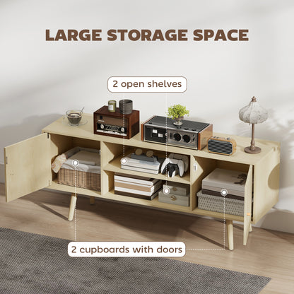 TV stand cabinet with storage shelves
