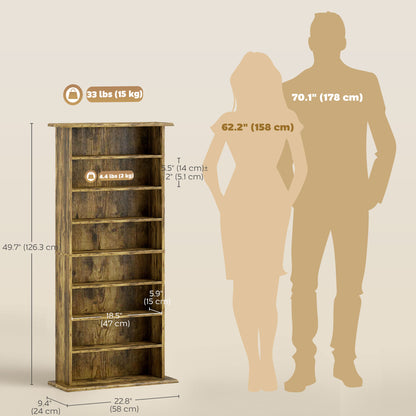 Mueble organizador multimedia de 8 compartimentos para 360 CD