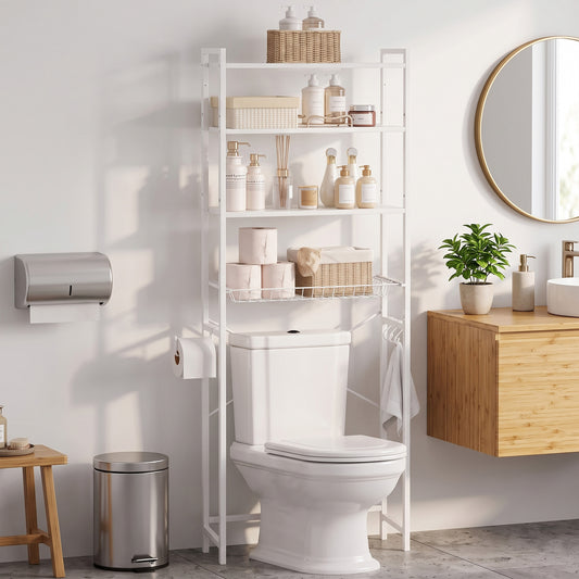 Over-the-Toilet Storage Shelf with 3 Tiers