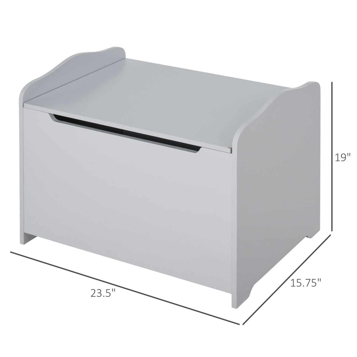 Kids Wooden Toy Storage Chest with Safety Lid