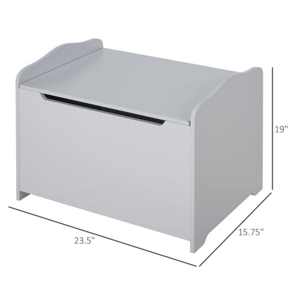 Kids Wooden Toy Storage Chest with Safety Lid