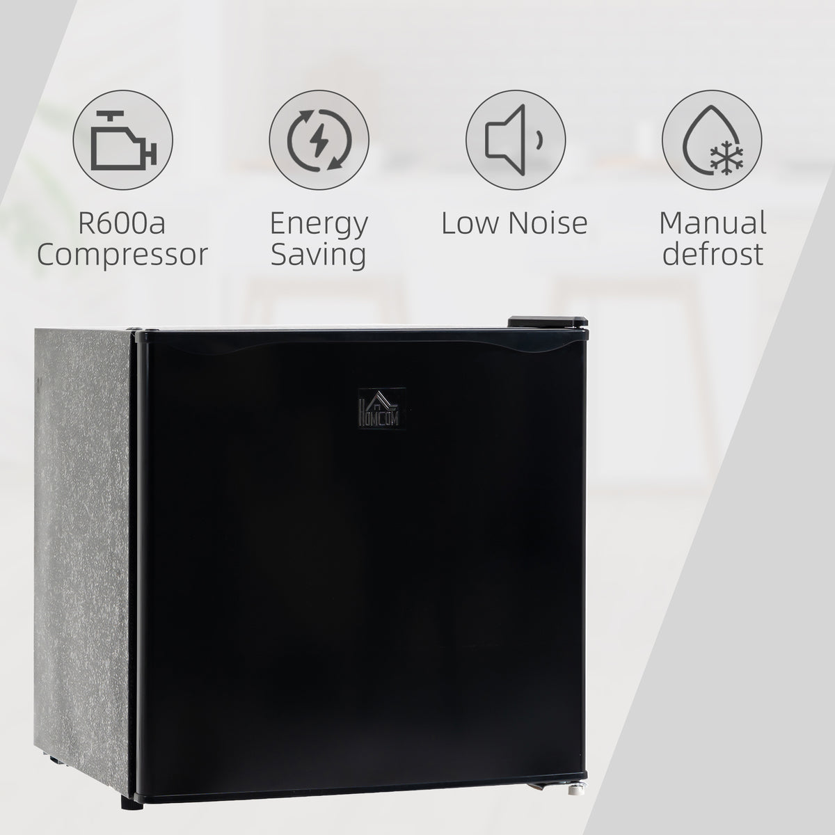 Compact upright freezer 1.1 cu ft with reversible door