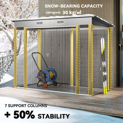 Galvanized Steel Garden Shed with Double Doors