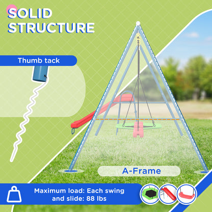 Outdoor Metal Kids Swing Set