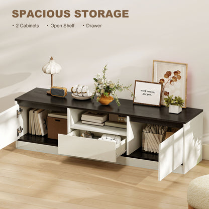 Modern TV stand with storage and cable management