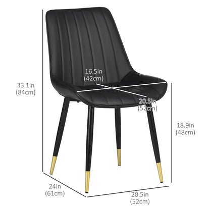 Juego de 2 sillas de comedor modernas