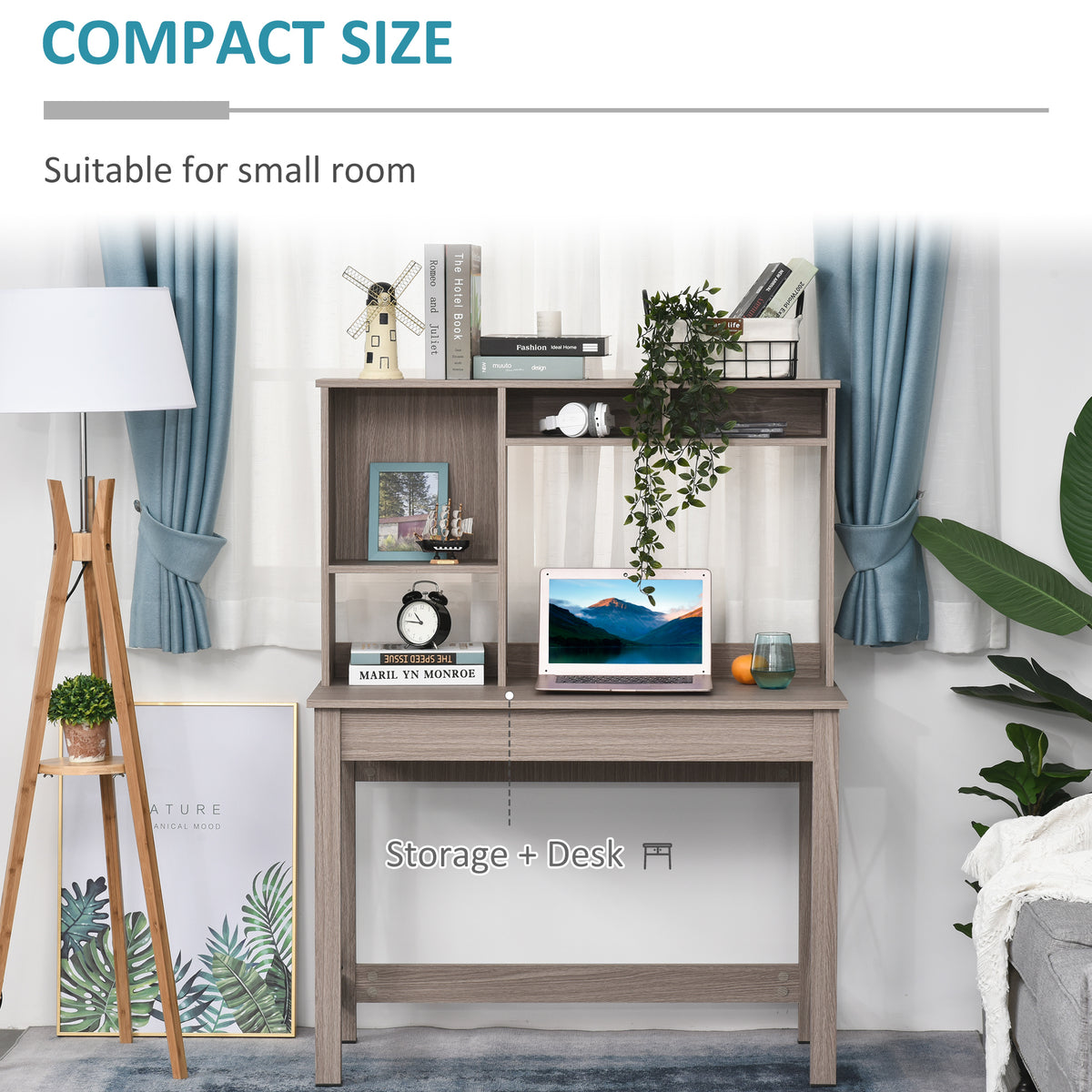 Computer Desk with Storage Hutch