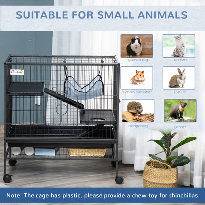 3-Tier Small Animal Cage with Wheels