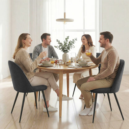 Set of 4 Modern Velvet Dining Chairs