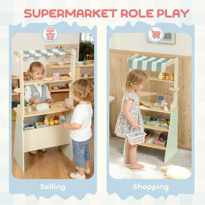 Wooden dishwasher playset toy for kids — Set of 32