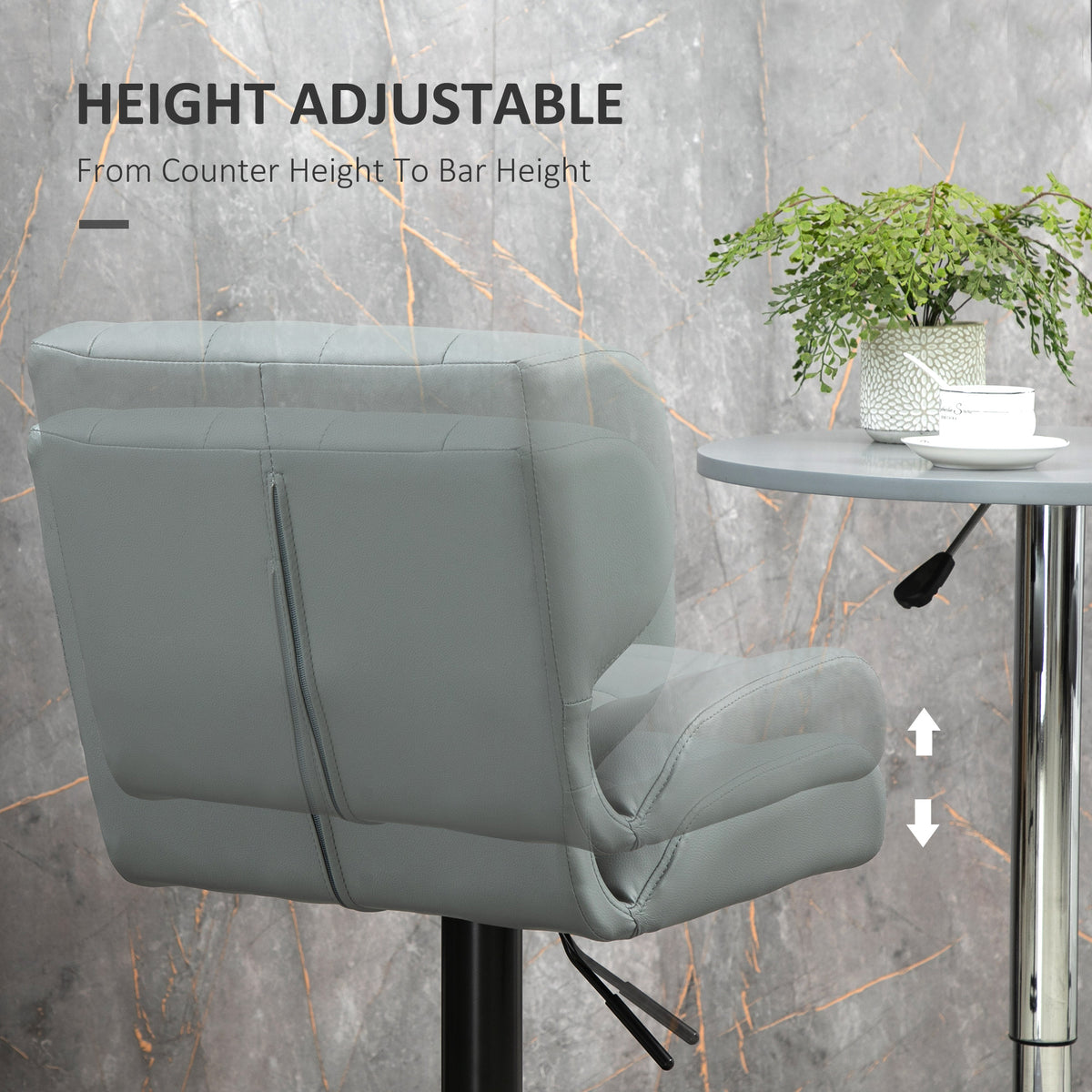 Swivel adjustable bar stools set of 2