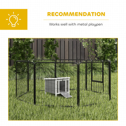 Rabbit Hutch Waterproof Hinged Roof — natural