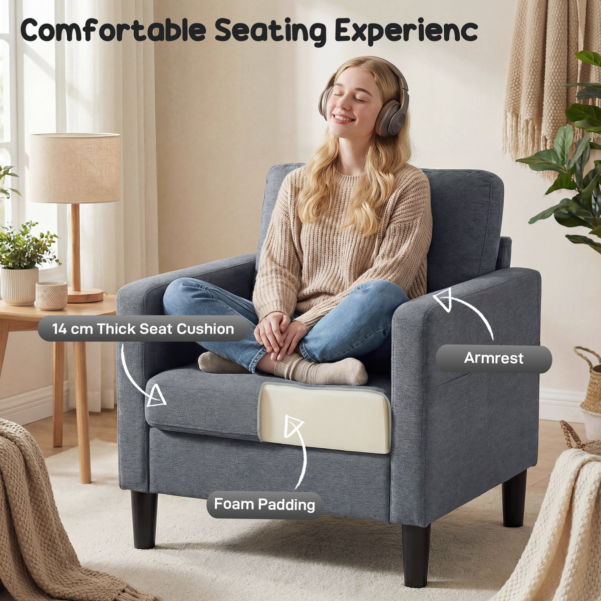 Modern Upholstered Accent Chair