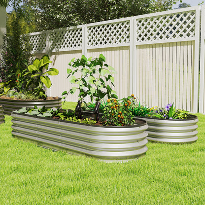 Galvanized Raised Garden Beds 183x60x30cm - Set of 2