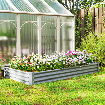 Raised Garden Bed Galvanized Steel 8 x 4 ft