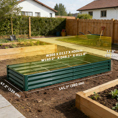 Galvanized Raised Garden Bed 365 x 120 x 30 cm