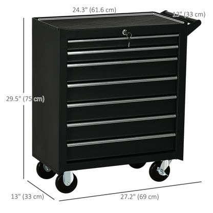Rolling Tool Chest 7 Lockable Drawers on Wheels