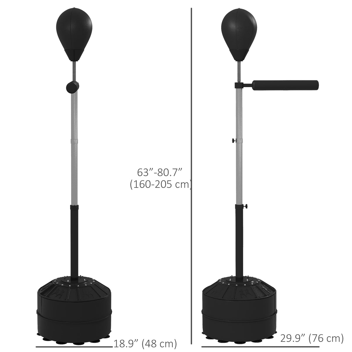 Freestanding Adjustable Punching Bag with Reflex Bar