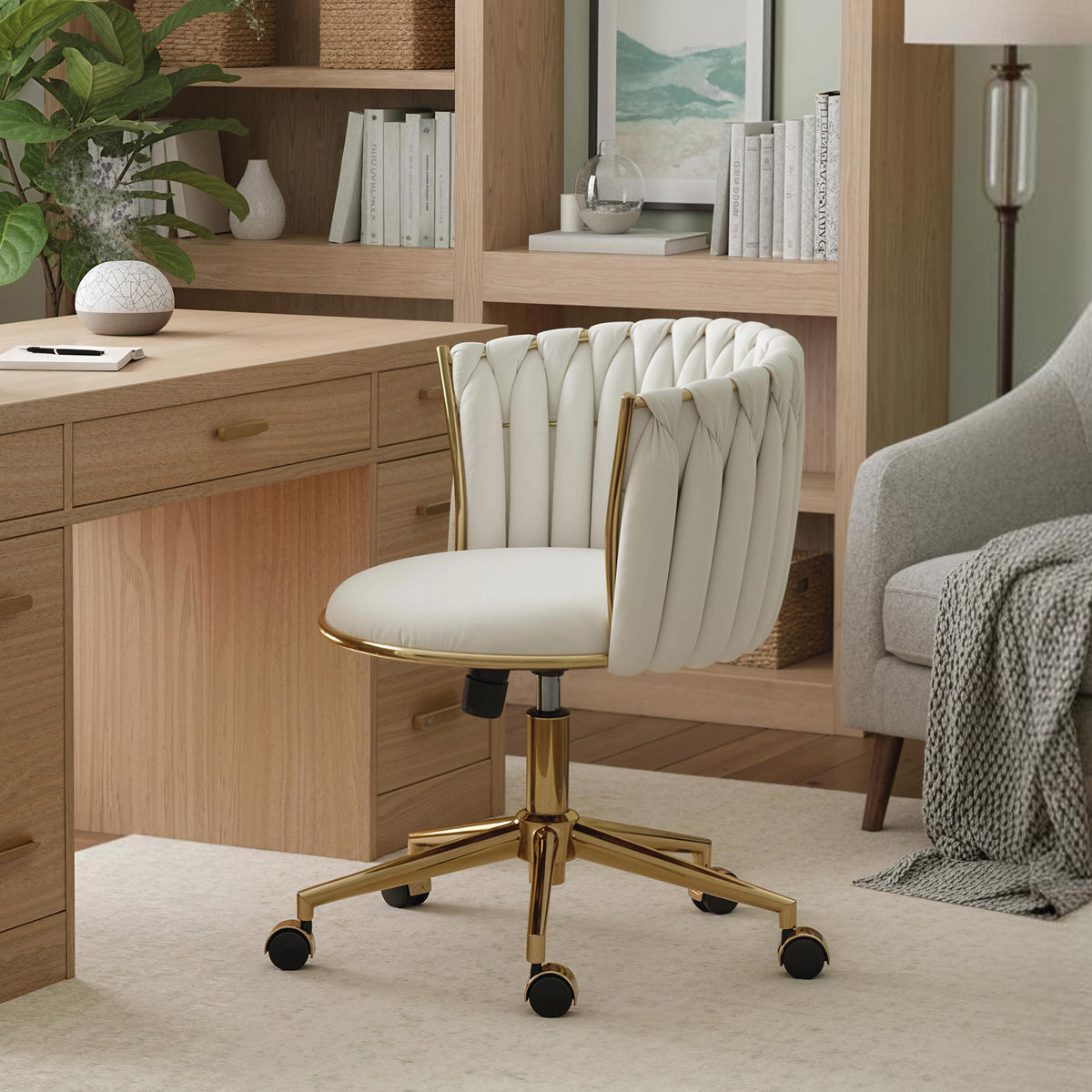 Office Chair Woven Back Adjustable Height