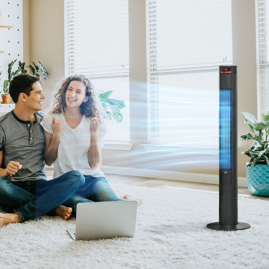 Freestanding Tower Fan with Remote Control and 12h Timer