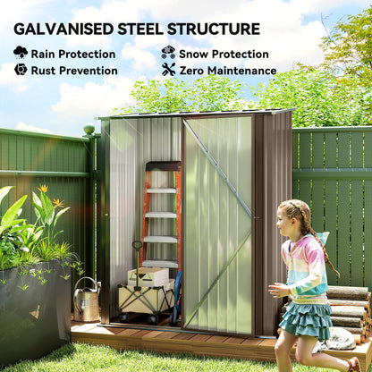 Galvanized Steel Storage Shed with Lockable Door