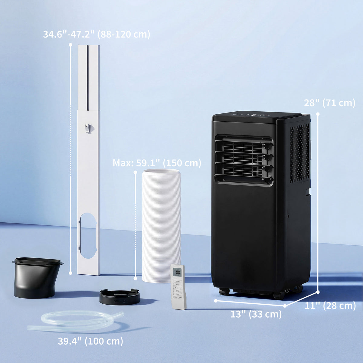 4-in-1 Portable Air Conditioner 10,000 BTU Wi-Fi