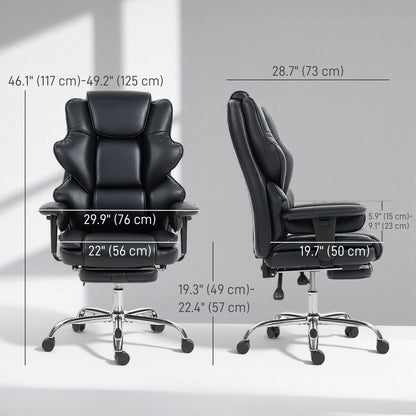 Big and Tall Ergonomic Office Chair in PU Leather