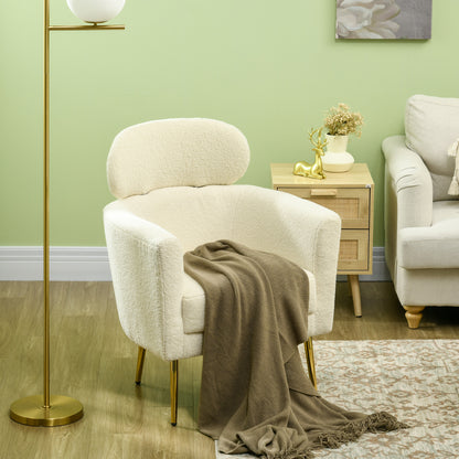 Modern Barrel Accent Chair with Headrest