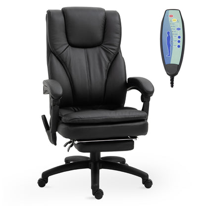Silla de oficina de masaje reclinable con reposapiés