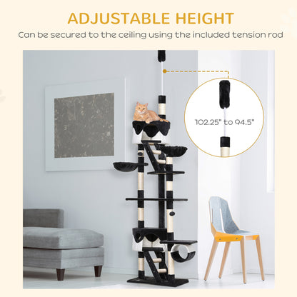 Árbol para gatos multinivel ajustable 240-260 cm