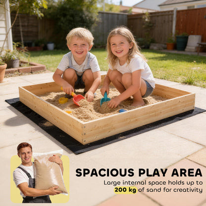 Wooden Sandbox with Digger and Rotating Seat 184 x 90 x 56 cm