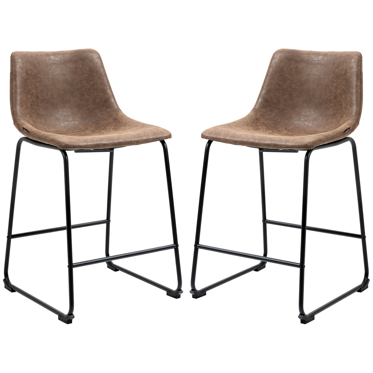 Bar stools counter height set of 2