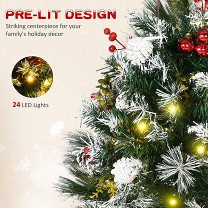 Pre-Lit Artificial Christmas Trees 2 ft — Set of 2