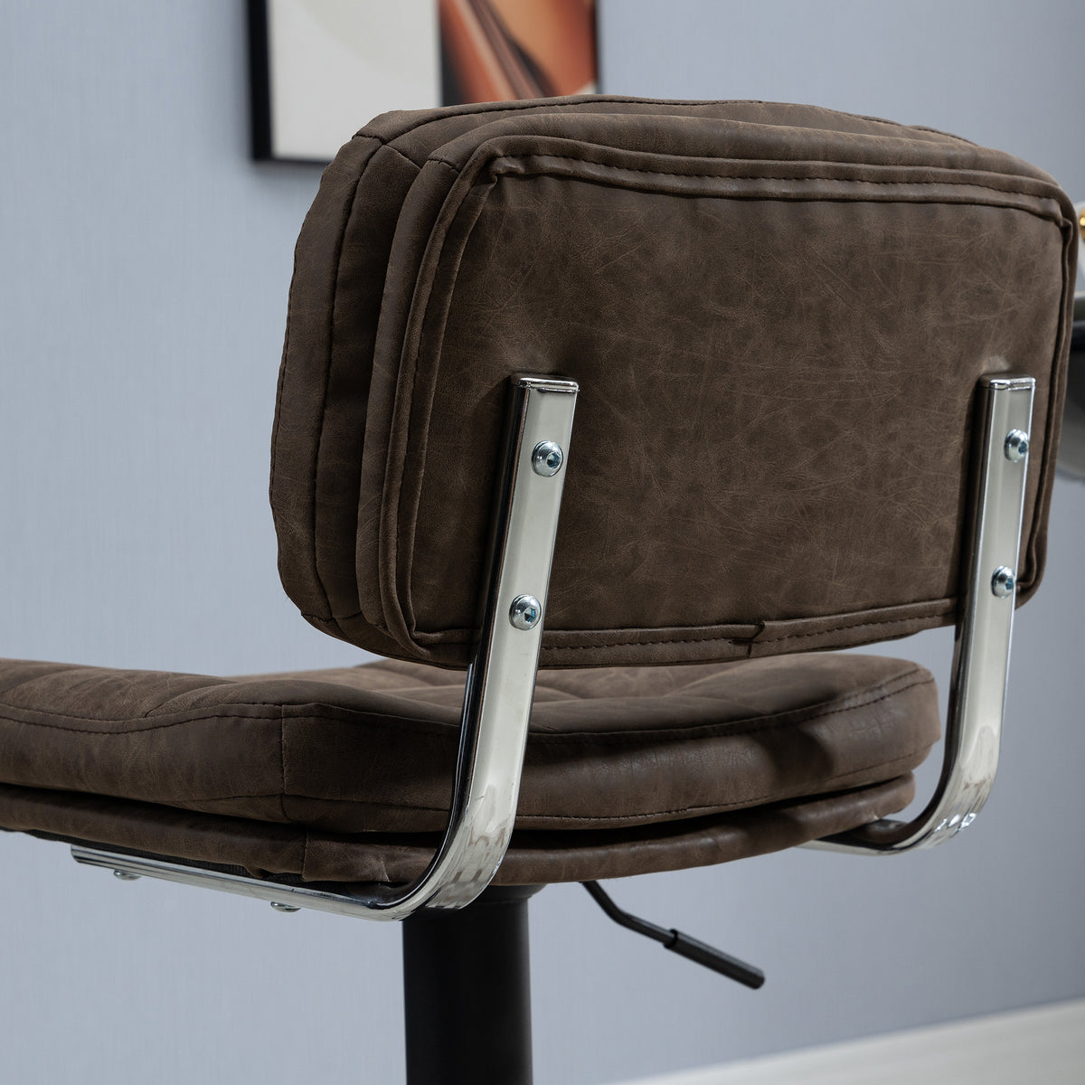 Swivel Bar Stools Adjustable Height with Backrest Set of 2