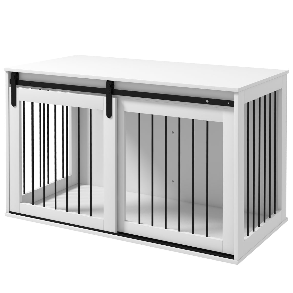 Dog crate furniture end table