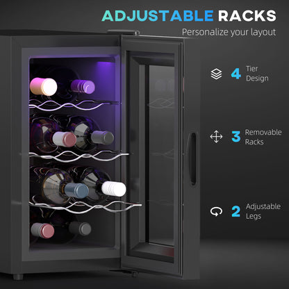 Compact 8 Bottle Wine Cooler Refrigerator