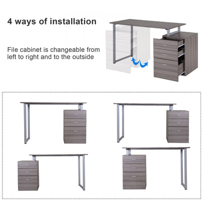 Computer Desk Removable Drawers 47 inches