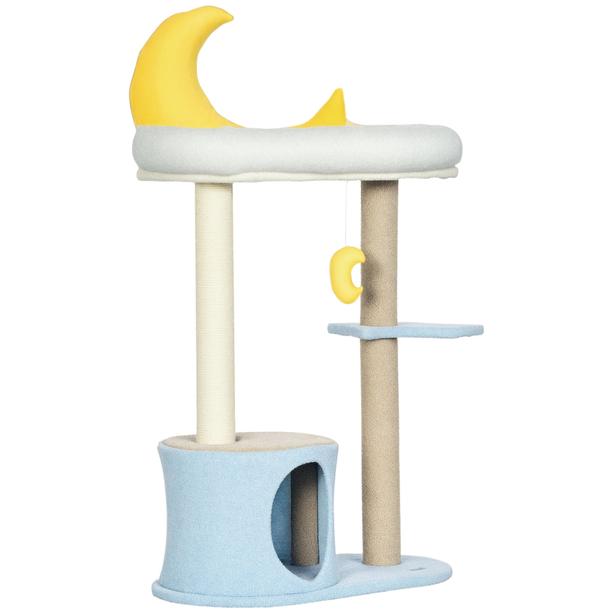 Árbol para gatos con luna y estrellas