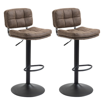 Swivel Bar Stools Adjustable Height with Backrest Set of 2