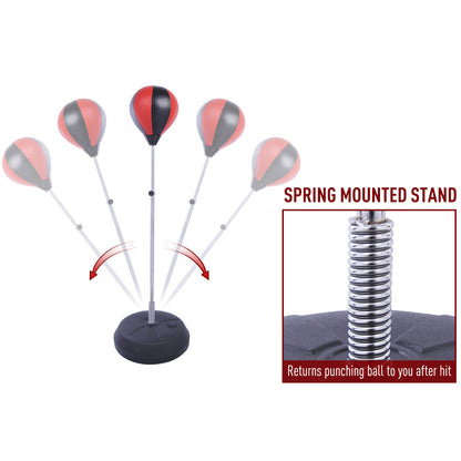 Adjustable kids freestanding punching ball bag