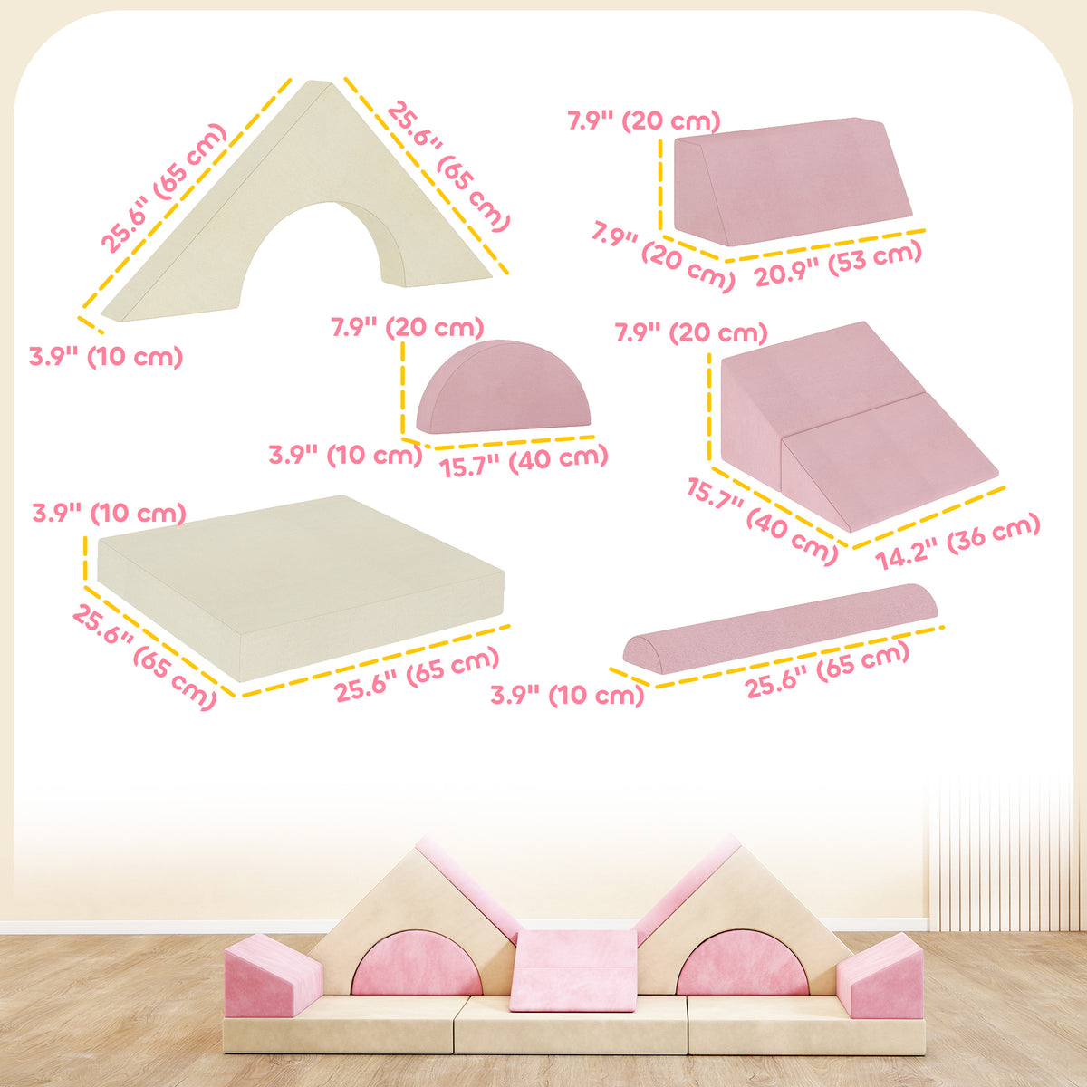 Modular Kids Play Couch — Set of 12