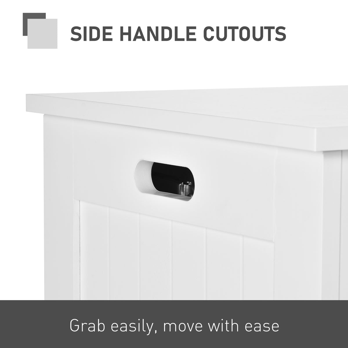 Storage trunk with lid and safety hinges