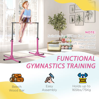 Barra de gimnasia profesional ajustable para niños