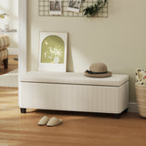 Corduroy Storage Ottoman Bench