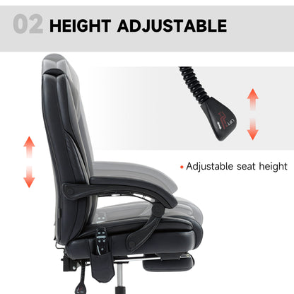 Silla de oficina ergonómica reclinable de masaje