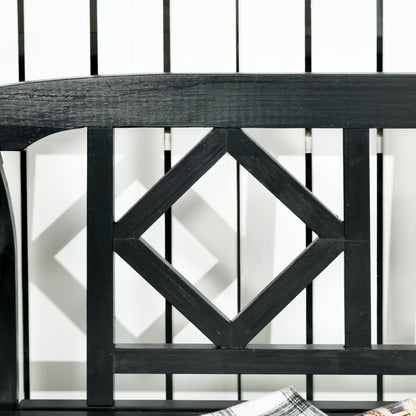 Wooden Garden Bench 3-Person — Diamond Pattern