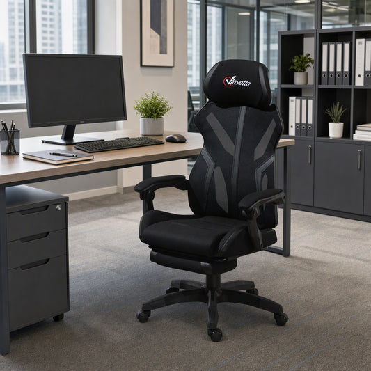 Ergonomic Gaming Chair with Footrest